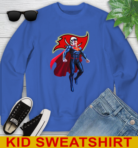 NFL Superman DC Sports Football Tampa Bay Buccaneers Youth Sweatshirt 7