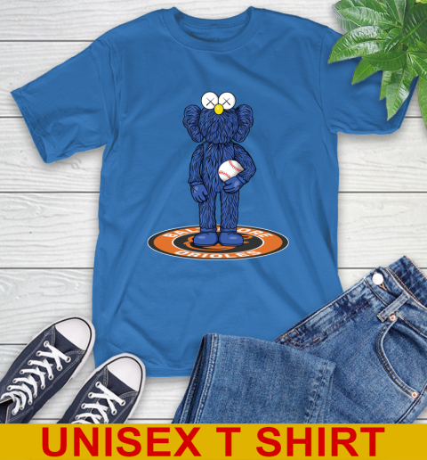 MLB Baseball Baltimore Orioles Kaws Bff Blue Figure Shirt T-Shirt 9