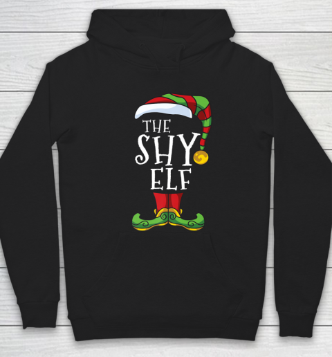 Shy Elf Family Matching Christmas Group Funny Pajama Hoodie