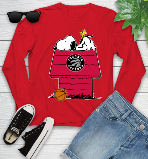 Toronto Raptors NBA Basketball Snoopy Woodstock The Peanuts Movie Youth Long Sleeve 11