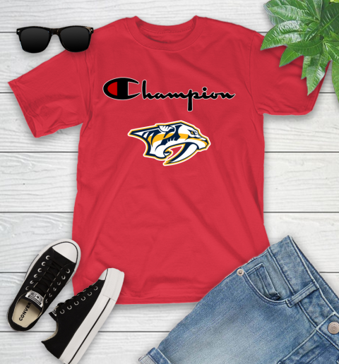 NHL Hockey Nashville Predators Champion Shirt Youth T-Shirt 8