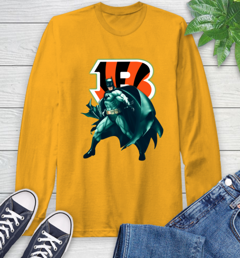 NFL Batman Football Sports Cincinnati Bengals Long Sleeve T-Shirt 3