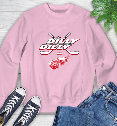 NHL Detroit Red Wings Dilly Dilly Hockey Sports Sweatshirt 9