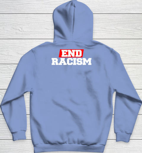NFL End Racism Print In Front And Back Youth Hoodie 16