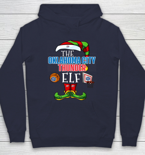 Oklahoma City Thunder Christmas ELF Funny NBA Hoodie 2