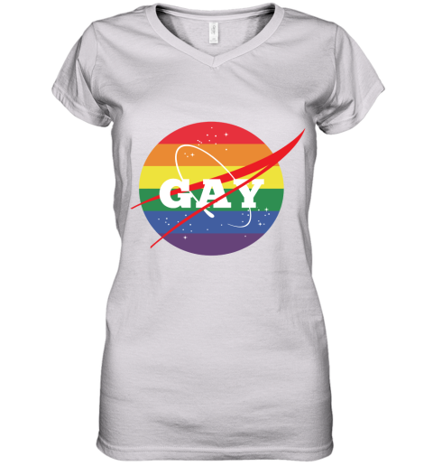 Gay Nasa Women's V-Neck T-Shirt