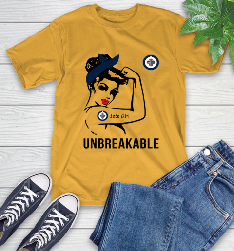 NHL Winnipeg Jets Girl Unbreakable Hockey Sports T-Shirt 2
