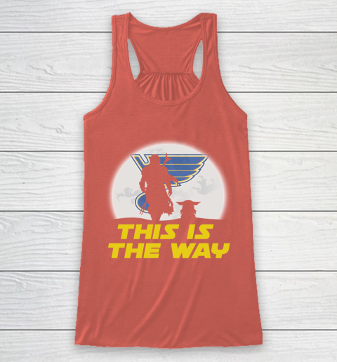 St.Louis Blues NHL Ice Hockey Star Wars Yoda And Mandalorian This Is The Way Racerback Tank 3