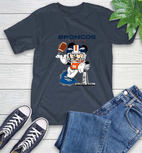 NFL Denver Broncos Mickey Mouse Disney Super Bowl Football T Shirt T-Shirt 4