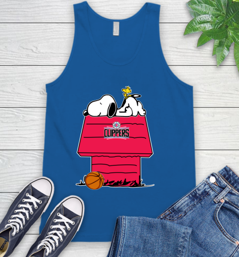 LA Clippers NBA Basketball Snoopy Woodstock The Peanuts Movie Tank Top 5
