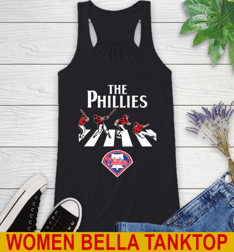 MLB Baseball Philadelphia Phillies The Beatles Rock Band Shirt Racerback Tank