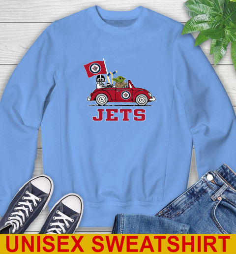 NHL Hockey Winnipeg Jets Darth Vader Baby Yoda Driving Star Wars Shirt Sweatshirt 11