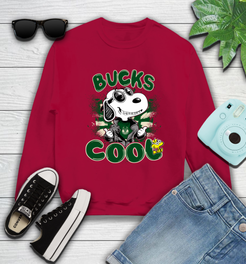 NBA Basketball Milwaukee Bucks Cool Snoopy Shirt Sweatshirt 8