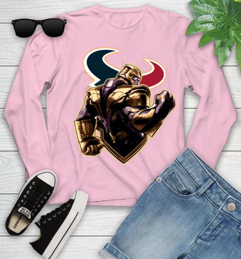 NFL Thanos Avengers Endgame Football Sports Houston Texans Youth Long Sleeve - Image 11