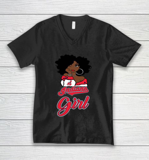 Cleveland Indians Girls Girl MLB V-Neck T-Shirt