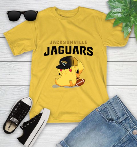 NFL Pikachu Football Sports Jacksonville Jaguars Youth T-Shirt 8