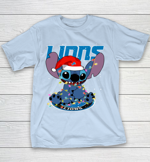 Detroit Lions NFL Football noel stitch Christmas Youth T-Shirt 4