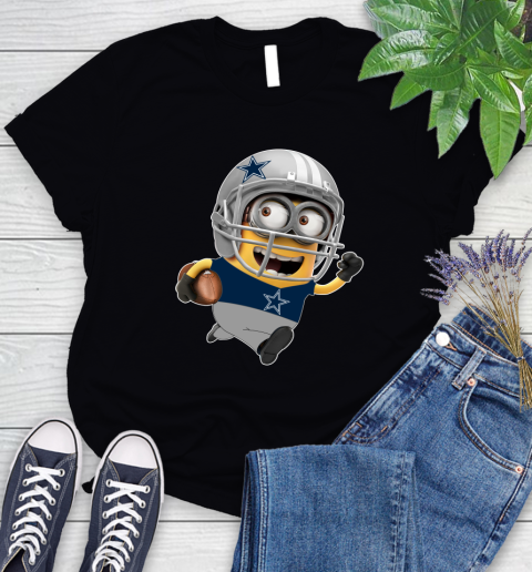 NFL Dallas Cowboys Minions Disney Football Sports Women's T-Shirt 2