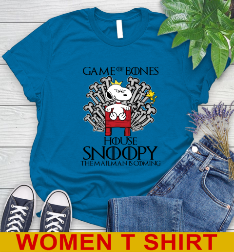 Game of bones house snoopy the mailman is coming tshirt 77
