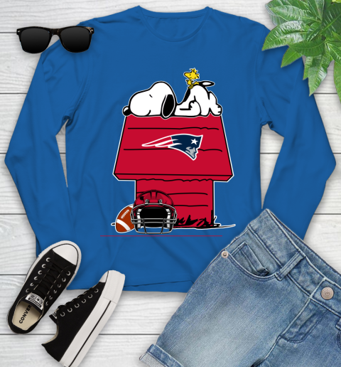 New England Patriots NFL Football Snoopy Woodstock The Peanuts Movie Youth Long Sleeve 9