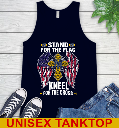 MLB Baseball New York Yankees Stand For Flag Kneel For The Cross Shirt Tank Top 2