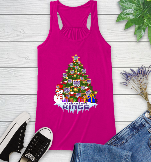Sacramento Kings Merry Christmas NBA Basketball Sports Racerback Tank 8