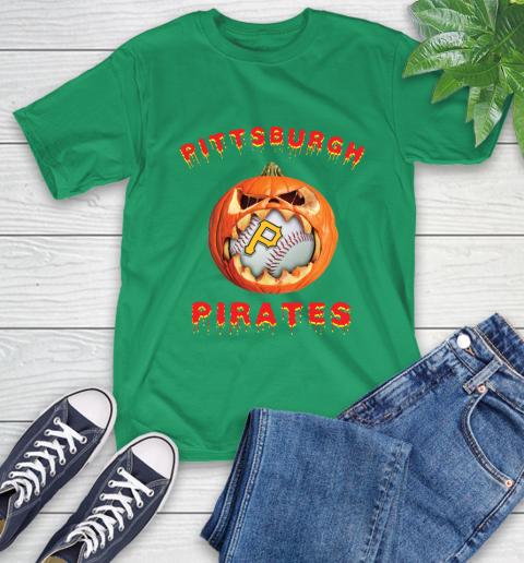 MLB Pittsburgh Pirates Halloween Pumpkin Baseball Sports T-Shirt 7