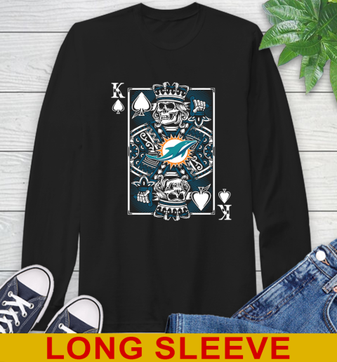 Miami Dolphins NFL Football The King Of Spades Death Cards Shirt Long Sleeve T-Shirt