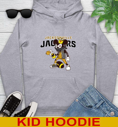 Jacksonville Jaguars NFL Football Mickey Peace Sign Sports Youth Hoodie 6