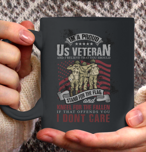 Veteran Shirt U.S Veterans with U.S Flag Ceramic Mug 11oz