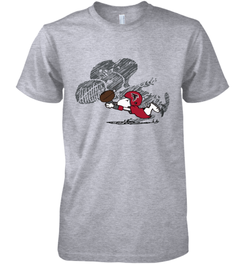 Atlanta Falcons Snoopy Plays The Football Game Premium Men's T-Shirt
