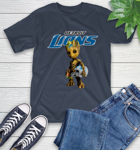Detroit Lions NFL Football Groot Marvel Guardians Of The Galaxy T-Shirt 4