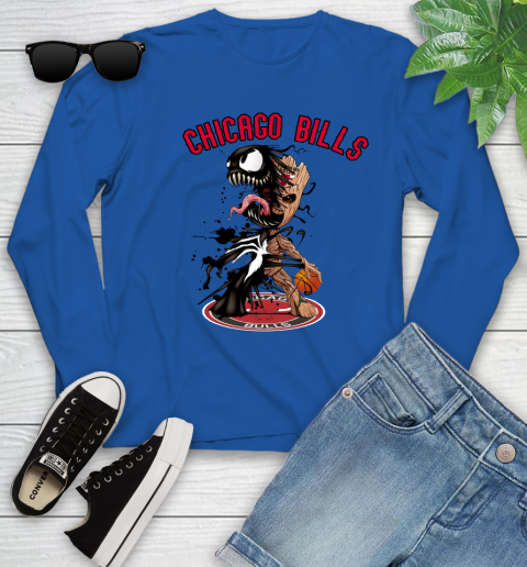NBA Chicago Bulls Basketball Venom Groot Guardians Of The Galaxy Youth Long Sleeve 9