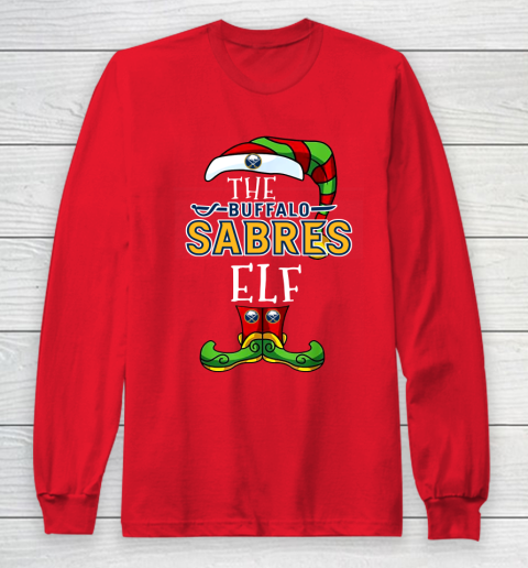 Buffalo Sabres Christmas ELF Funny NHL Long Sleeve T-Shirt 7