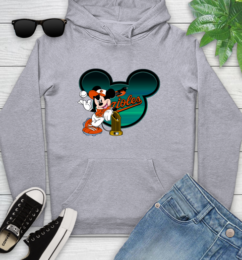 MLB Baltimore Orioles The Commissioner's Trophy Mickey Mouse Disney Youth Hoodie 6