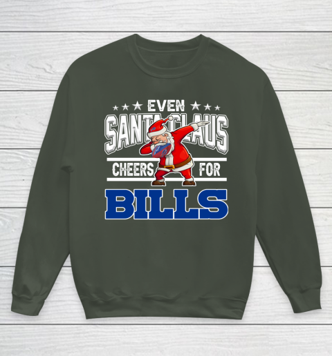 Buffalo Bills Even Santa Claus Cheers For Christmas NFL Youth Sweatshirt 8