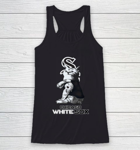 MLB Baseball My Cat Loves Chicago White Sox Racerback Tank