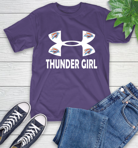 NBA Oklahoma City Thunder Girl Under Armour Basketball Sports T-Shirt 5