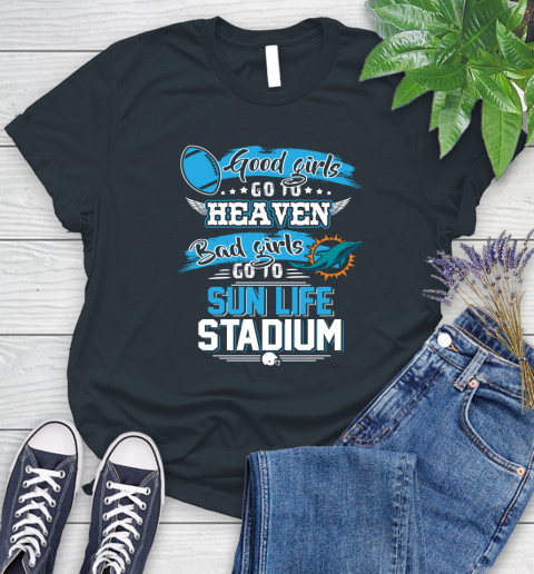 Miami Dolphins NFL Bad Girls Go To Sun Life Stadium Shirt Women's T-Shirt 8