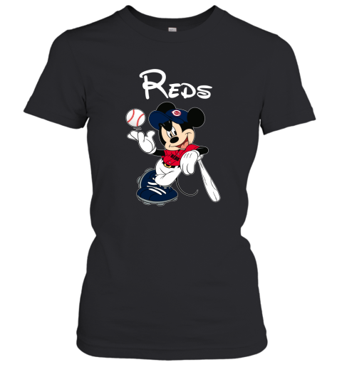 Baseball Mickey Team Cincinnati Reds Women's T-Shirt
