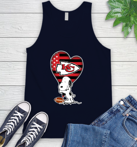 Kansas City Chiefs NFL Football The Peanuts Movie Adorable Snoopy Tank Top 3