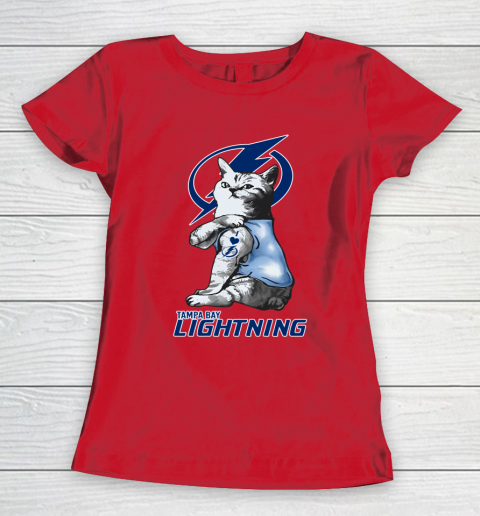 NHL My Cat Loves Tampa Bay Lightning Hockey Women's T-Shirt 9