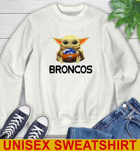 NFL Football Denver Broncos Baby Yoda Star Wars Shirt Sweatshirt