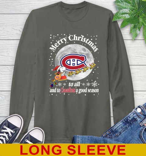 Montreal Canadiens Merry Christmas To All And To Canadiens A Good Season NHL Hockey Sports Long Sleeve T-Shirt 10