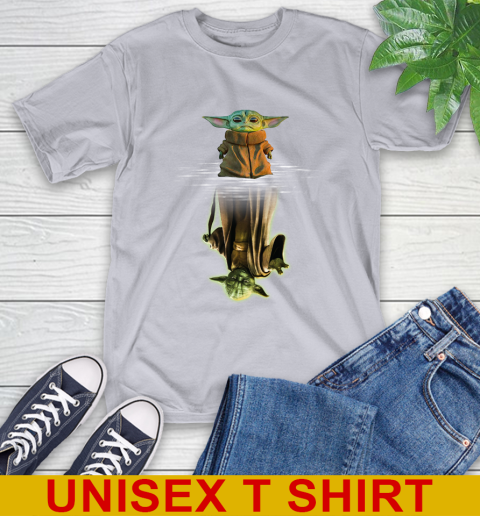 Mandalorian Baby Yoda star wars water reflection T-Shirt 5