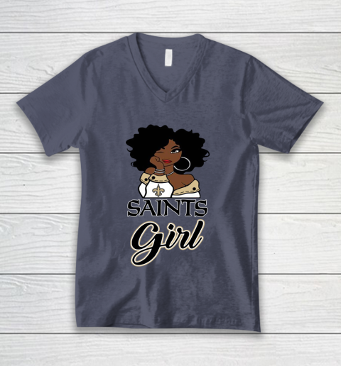 New Orleans Saints Girl NFL V-Neck T-Shirt 8
