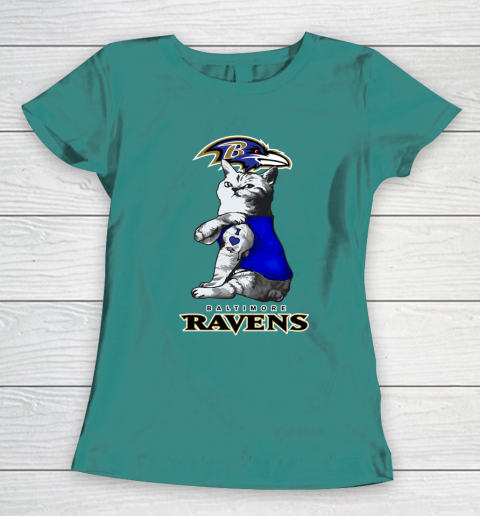 NFL Football My Cat Loves Baltimore Ravens Women's T-Shirt 11 NFL Football My Cat Loves Baltimore Ravens Women's T-Shirt - Image 11