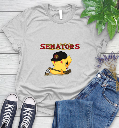 NHL Pikachu Hockey Sports Ottawa Senators Women's T-Shirt