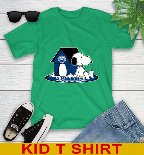 NHL Hockey Edmonton Oilers Snoopy The Peanuts Movie Shirt Youth T-Shirt 6