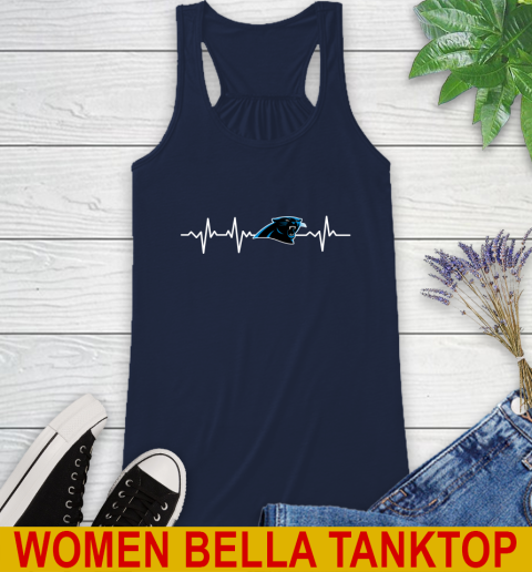 Carolina Panthers NFL Football Heart Beat Shirt Racerback Tank 9